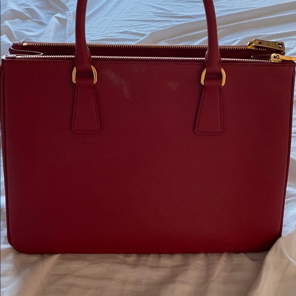 PRADA Medium Galleria Tote Bag w/ Strap (Red) - Picture 2 of 7